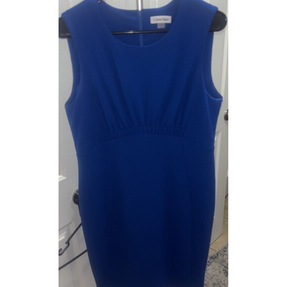 Calvin Klein Women's Blue Dress Size 12 Preown Excellent Condition - Picture 2 of 5